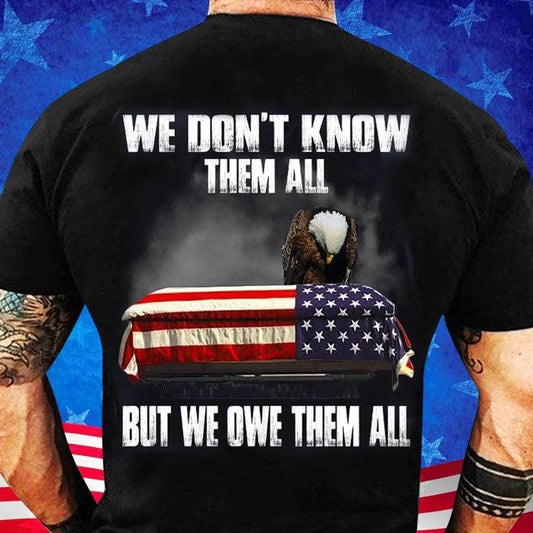 No los conocemos a todos, pero les debemos a todos, Camisetas de veteranos