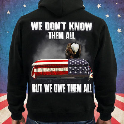 No los conocemos a todos, pero les debemos a todos, Camisetas de veteranos