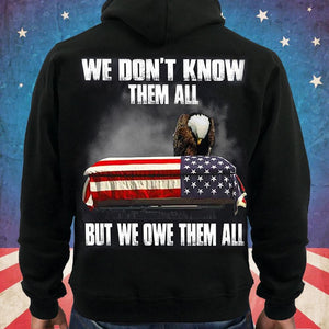 We Don't Know Them All But We Owe Them All, Veteran Shirts