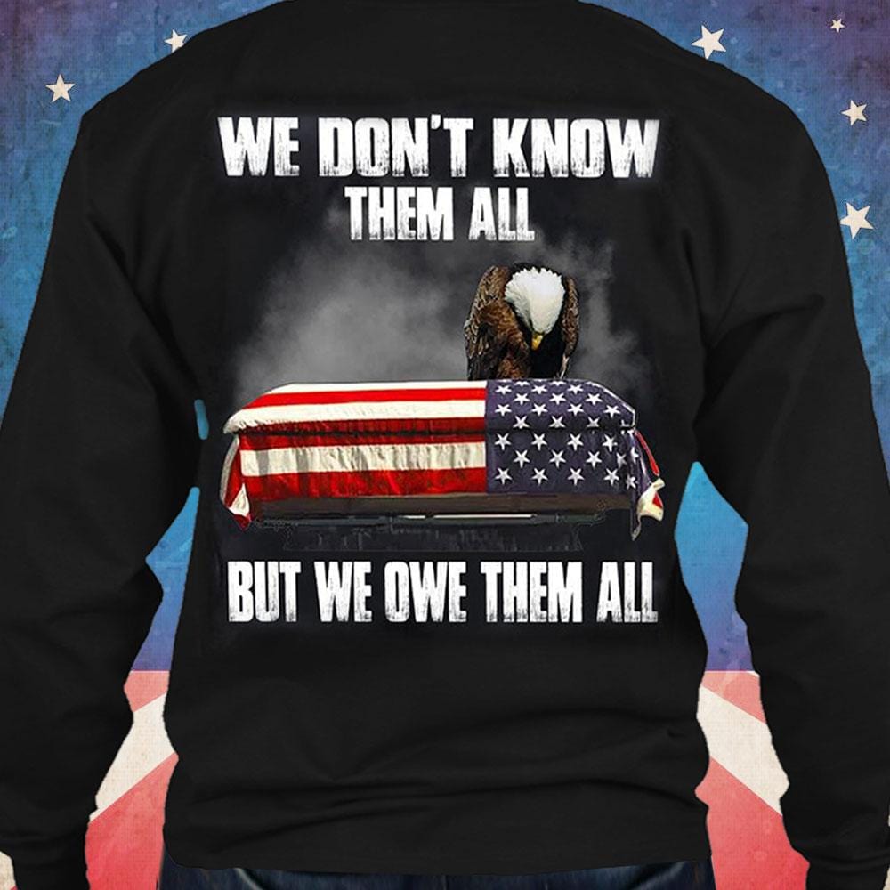 No los conocemos a todos, pero les debemos a todos, Camisetas de veteranos