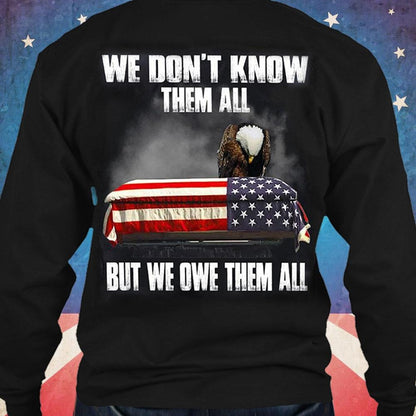 No los conocemos a todos, pero les debemos a todos, Camisetas de veteranos
