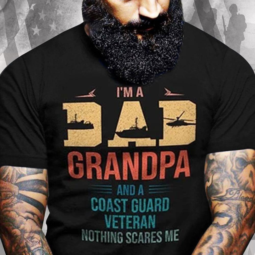 I'm A Dad Grandpa Coast Guard Veteran Shirts