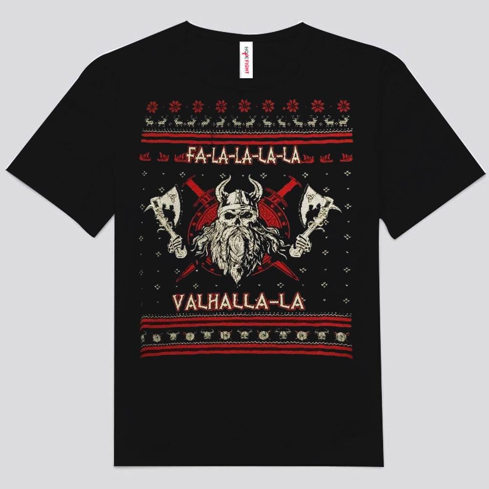 Falalalala Valhalla-la Camisas vikingas navideñas