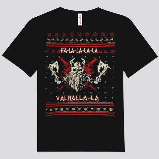 Falalalala Valhalla-la Camisas vikingas navideñas