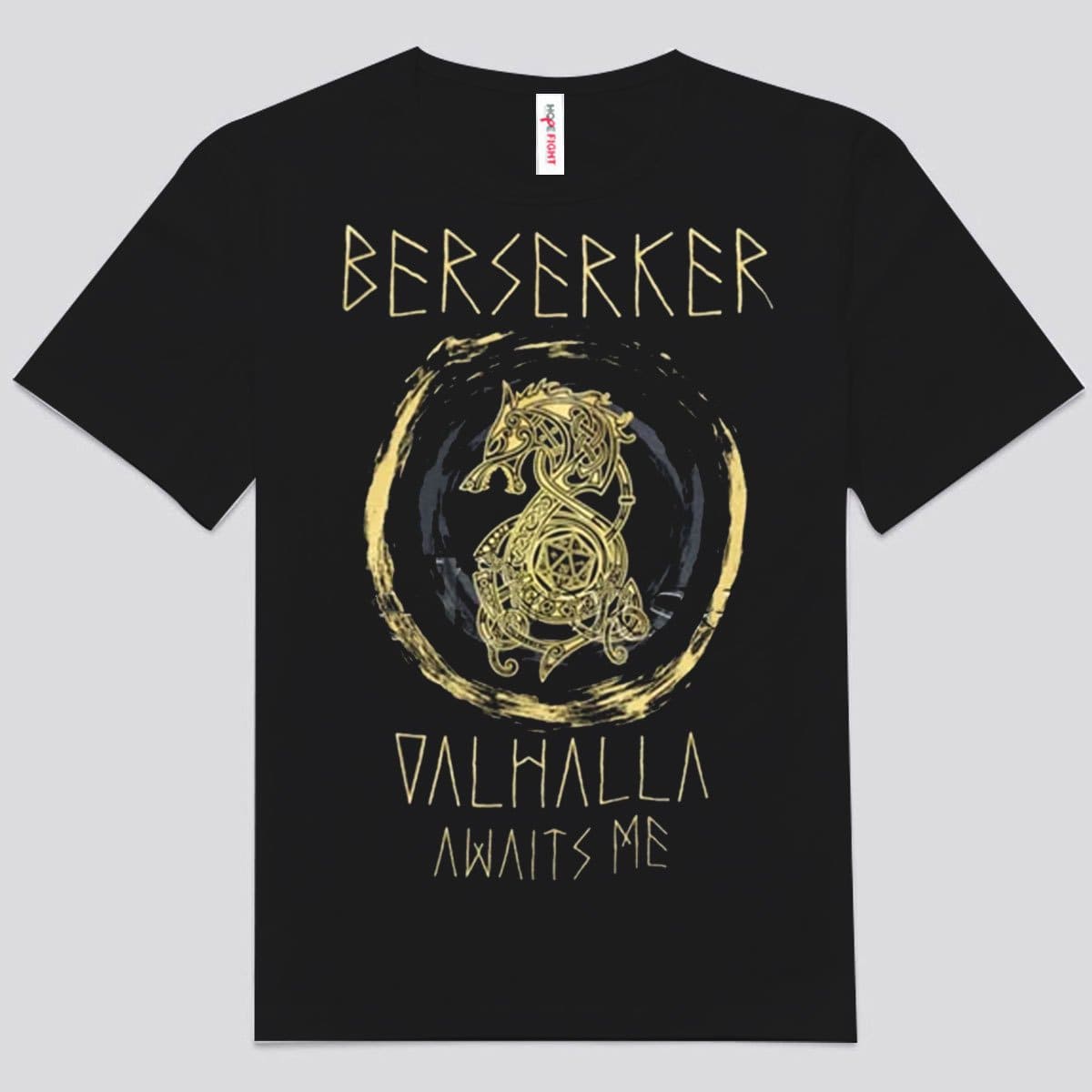 Berserker Valhalla Awaits Me Viking Shirts