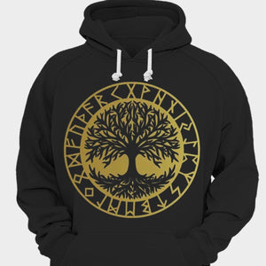 Camisetas con runas del árbol de la vida vikingo