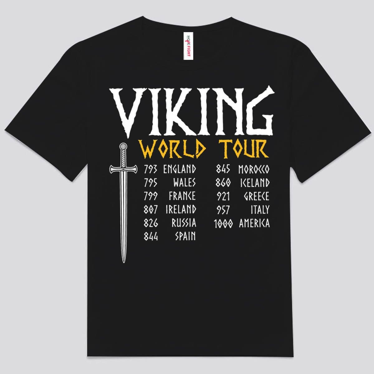 Camisetas de la gira mundial vikinga