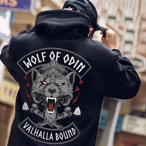 Camisetas vikingas con el lobo de Odín y el Valhalla