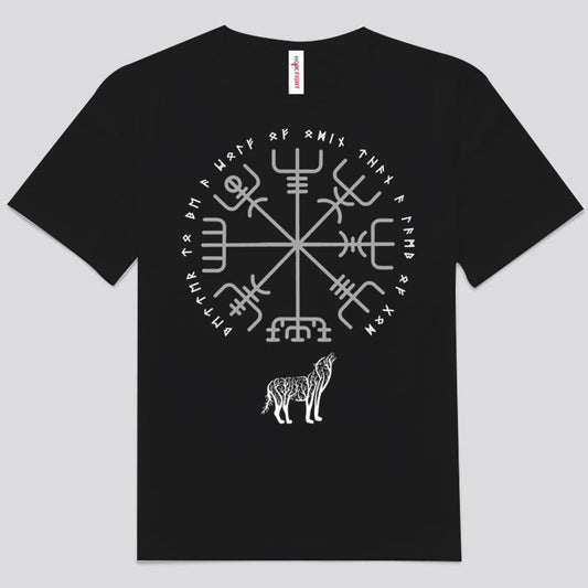 Camisetas vikingas del lobo de Odín