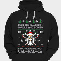 Deck The Halls With Skulls And Bodies Valhalla Christmas Viking Shirt
