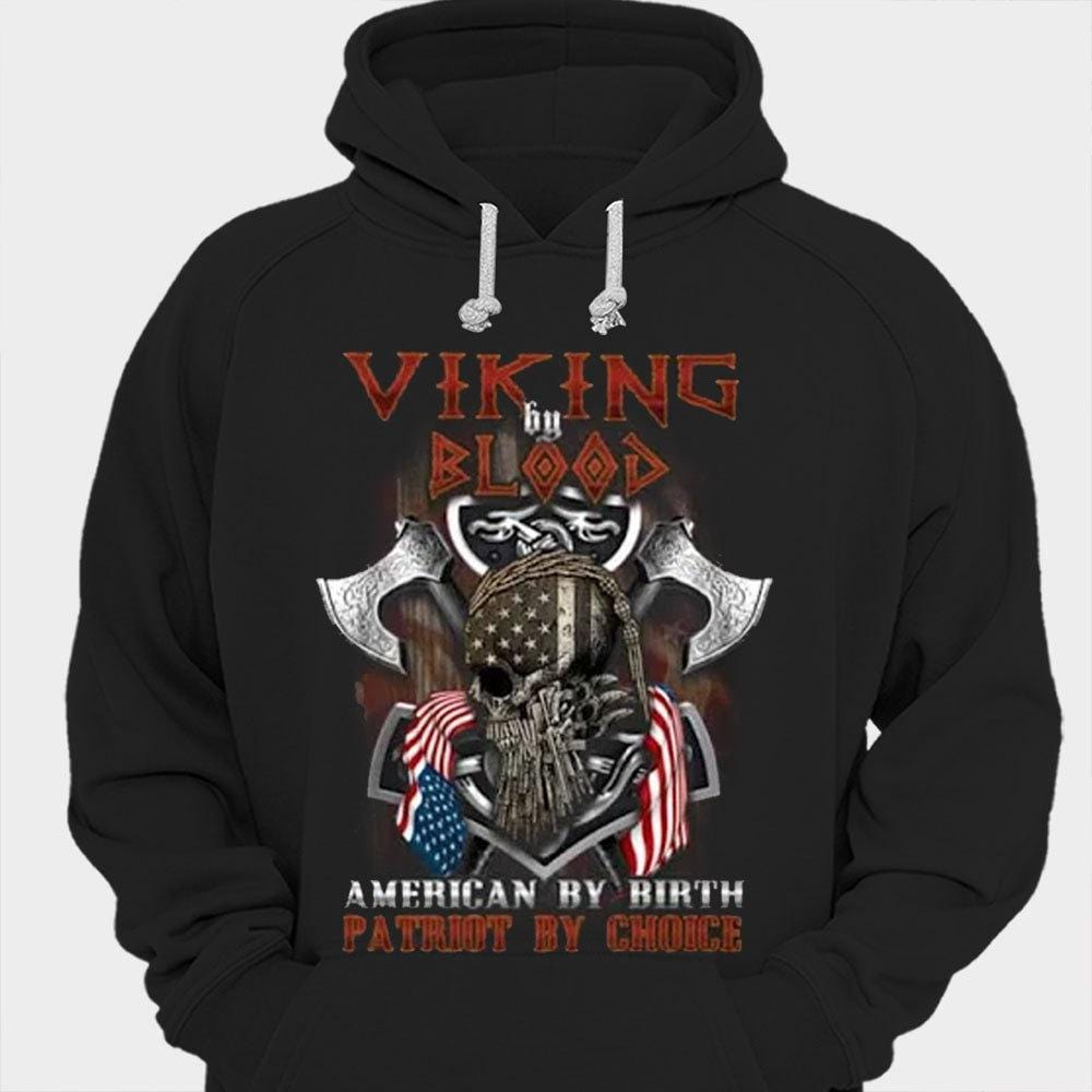 Camisetas Vikingo de sangre, estadounidense de nacimiento, patriota por elección