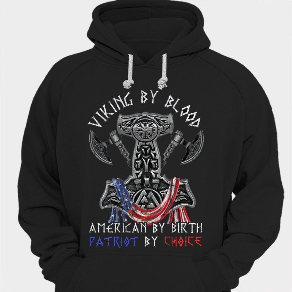 Camisetas Vikingo de sangre, estadounidense de nacimiento, patriota por elección