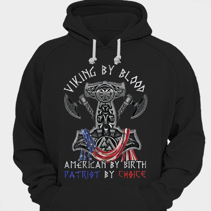 Camisetas Vikingo de sangre, estadounidense de nacimiento, patriota por elección