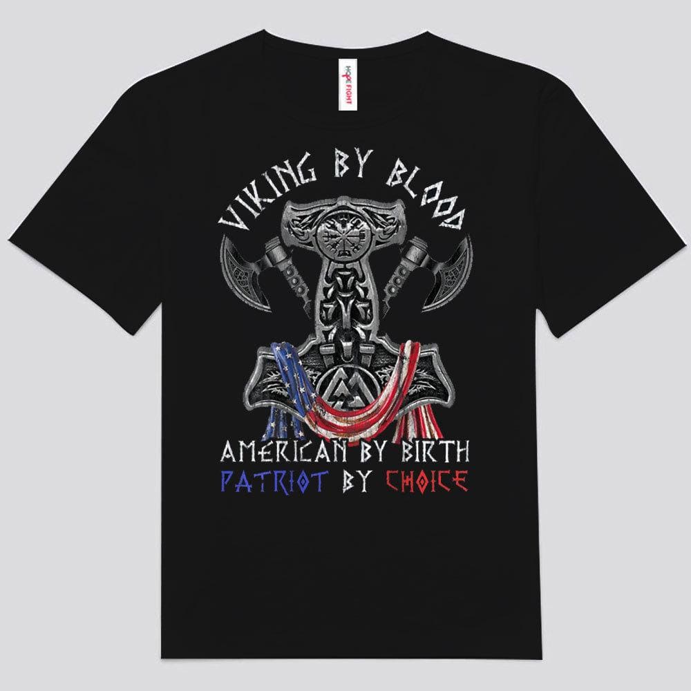 Camisetas Vikingo de sangre, estadounidense de nacimiento, patriota por elección