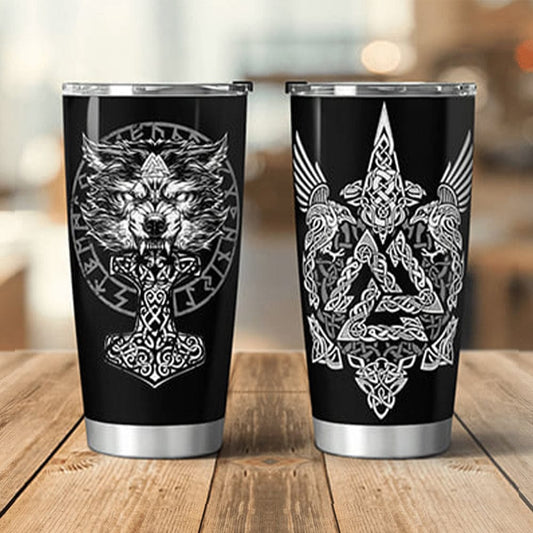 Vaso Vikingo con forma de Lobo