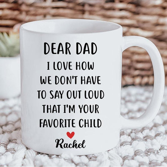 Taza personalizada para el día del padre con el regalo de papá