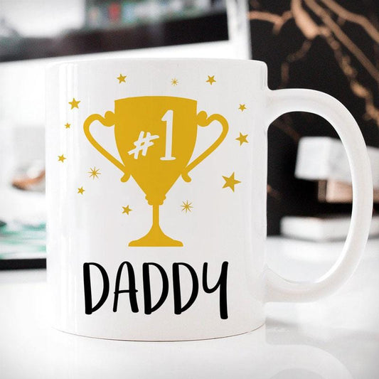 Taza del Día del Padre con el Primer Trofeo, Papá Campeón