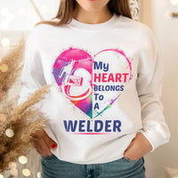 My Heart Belongs To A Welder Wife Shirt