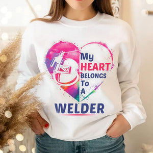 My Heart Belongs To A Welder Wife Hoodie, Shirt