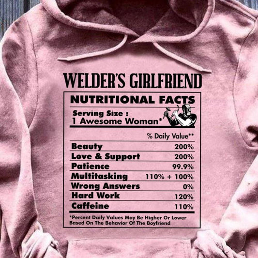 Camiseta con información nutricional, camisetas para novias soldadoras