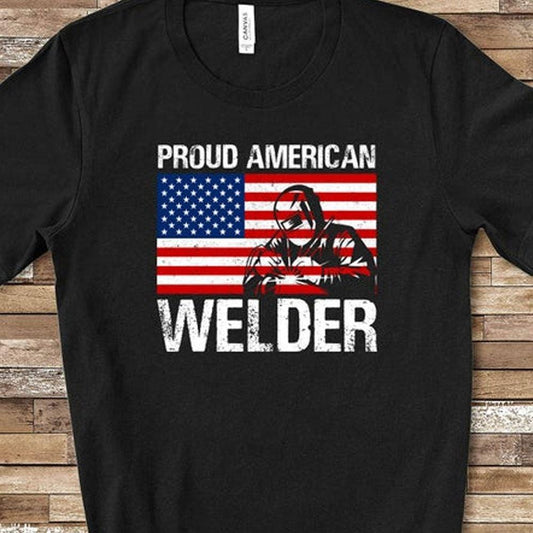 Camisa de soldador estadounidense orgulloso, camisas de soldador
