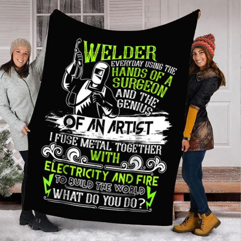 Everyday Using Hands Of Surgeon Genius Of Artist, Welder Blanket Fleece & Sherpa