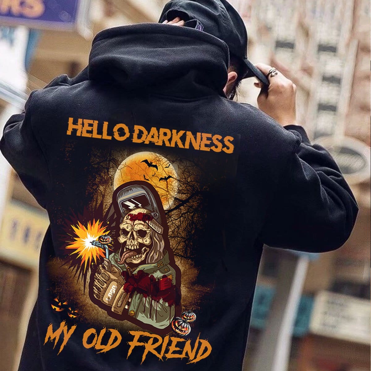 Hello Darkness My Old Friend Halloween Welder Hoodie, Shirts