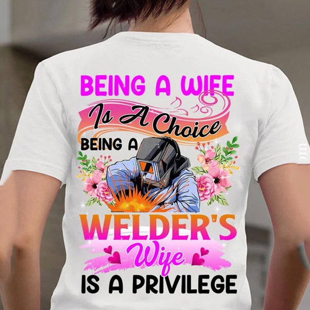 welder wife t shirts