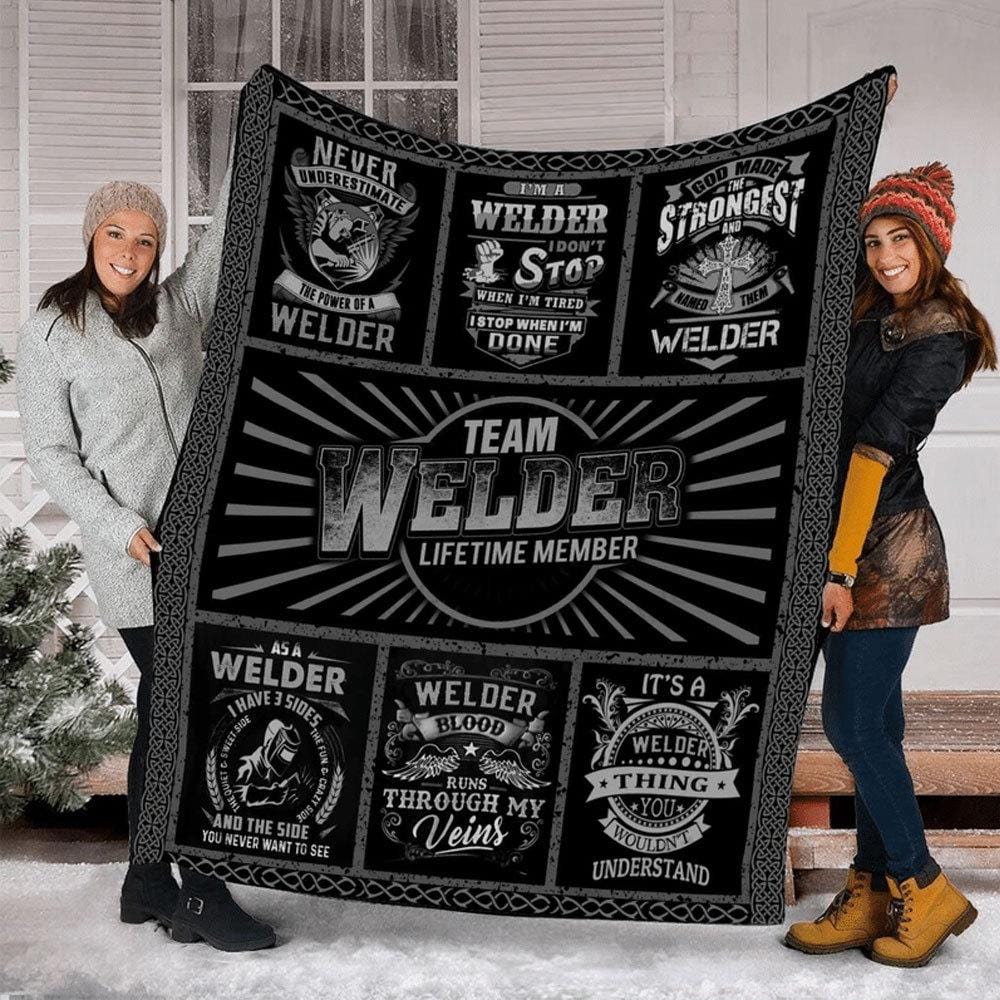 Team Welder Lifetime Member Welder Blanket, Fleece & Sherpa