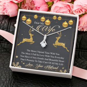 Dear My Wife Christmas Necklace - You Have A Very Gentle And Beautiful Heart That I Promise To Take Care Of All My Life