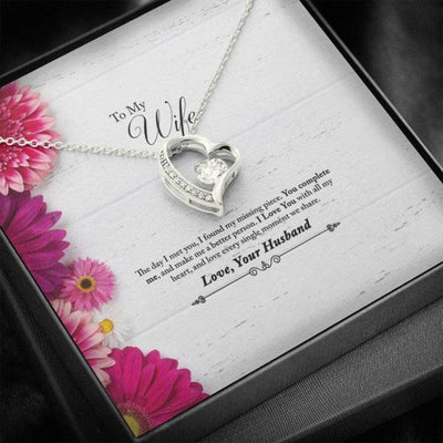 To My Wife Necklace From Husband - You Complete Me And Make Me A Better Person Love You With All My Heart