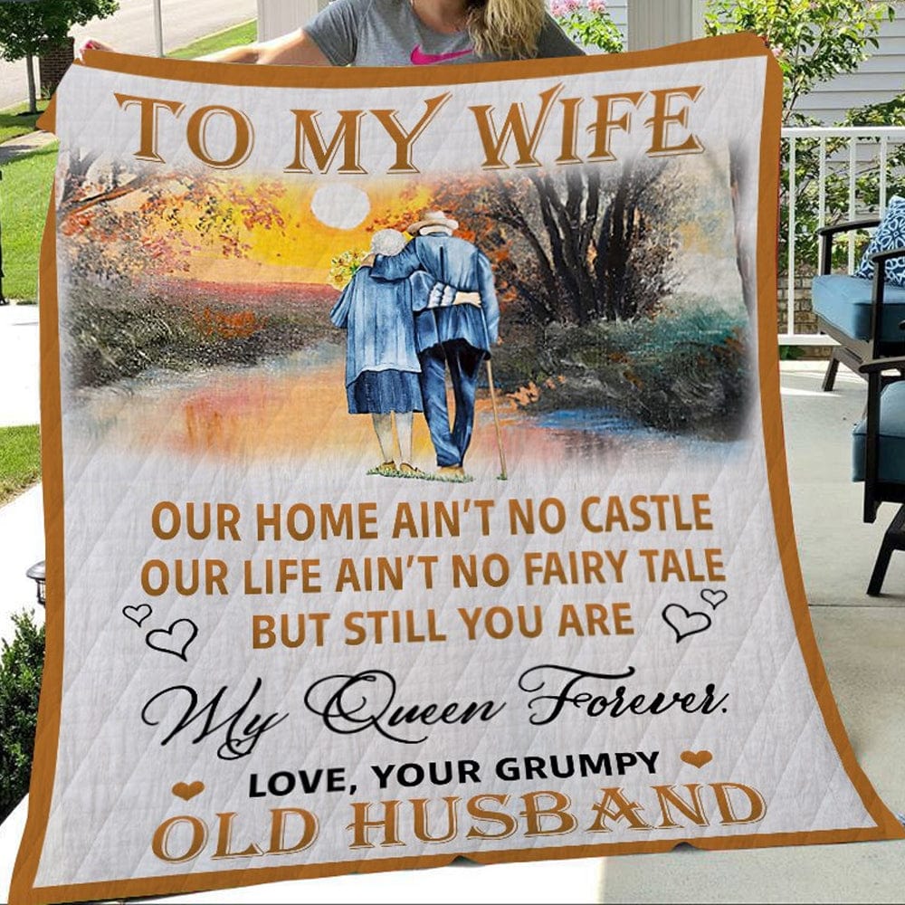 To My Wife Love From Grumpy Old Husband Blanket Fleece & Sherpa
