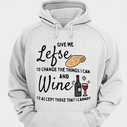 Dame Lefse para cambiar lo que puedo y camisetas de vino