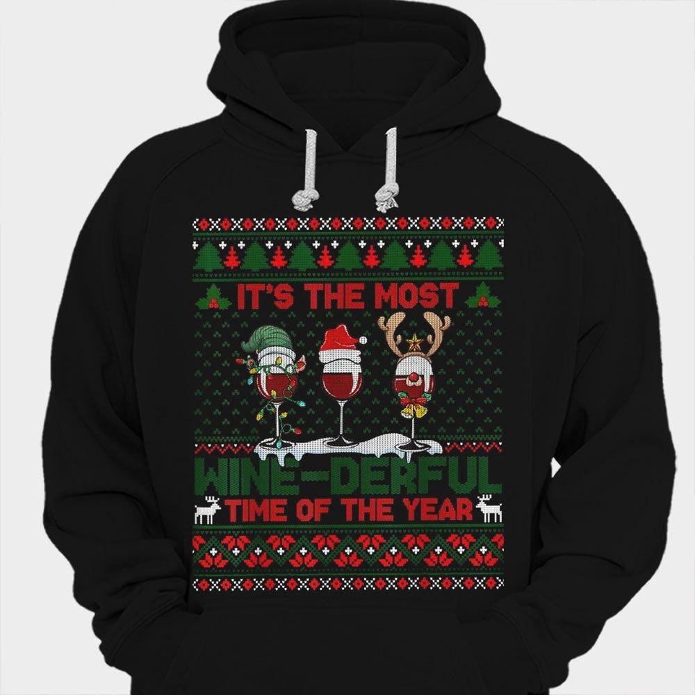 Es la época más vinícola del año Camisetas navideñas con vino