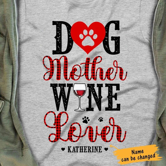 Camisas de vino personalizadas para madres perruna amantes del vino