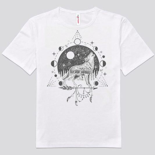 Camisetas hippies de lobo