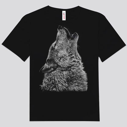 Camisetas de lobo aullando