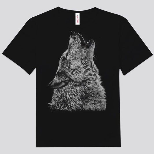 Camisetas de lobo aullando
