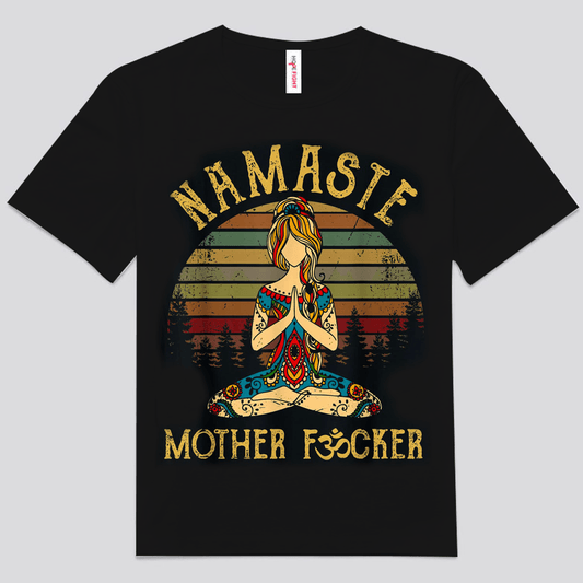 Namaste Madre Fxcker Vintage Yoga Camisa