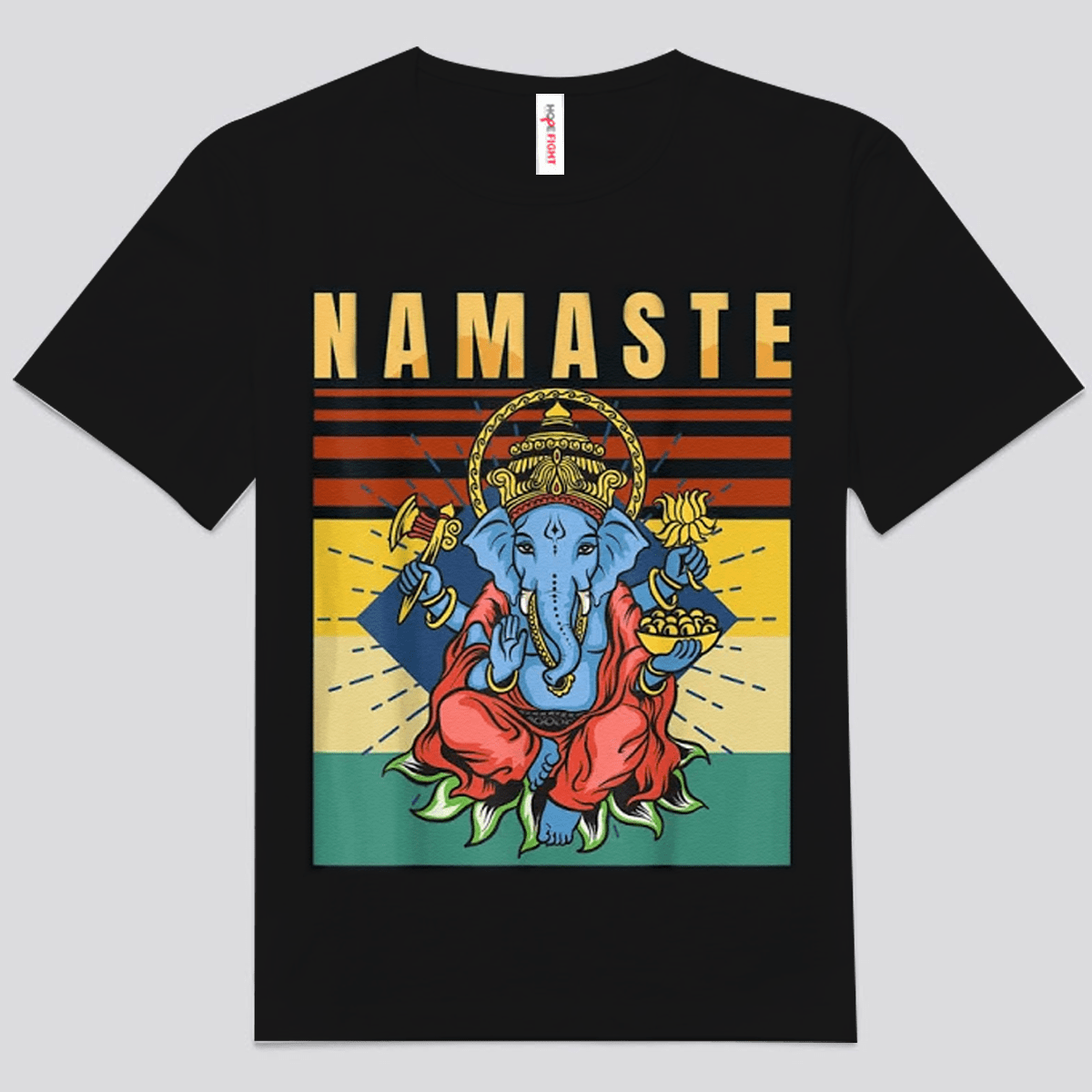 Camiseta de yoga con elefante Namaste