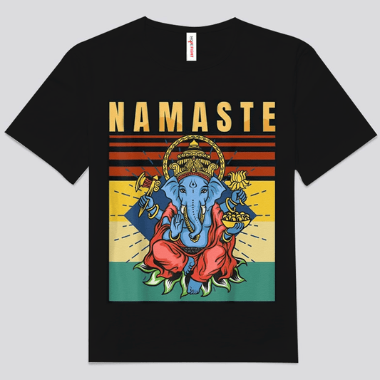 Camiseta de yoga con elefante Namaste
