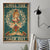 Póster vintage de yoga Chill The Fxck Out, lienzo