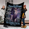 To My Daughter Love From Dad Lion Fleece & Sherpa Blanket